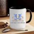 Keramische koffiekokertje met grappige apenillustratie, ideaal voor kantoor en dagelijks gebruik. - Blauw-Witte Aap
