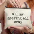 Sac de rangement cosmétique zippé en toile avec texte amusant, trousse de maquillage portable. - Style 4
