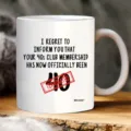 Tazza da caffè in ceramica bianca con citazione divertente per 40 anni, tazza ufficio. - Modello 6