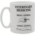Taza de café de cerámica blanca con divertido estampado veterinario, ideal para la oficina. - 301-400ml / Estilo 7