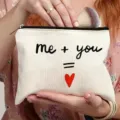 Bolsa de maquillaje de lona con cremallera lindo estuche cosmético viaje corazón - Estilo 8