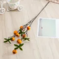Artificial fruit branch rustic simulation hawthorn home decor hotel restaurant flower prop - Small Hawthorn - Yellow