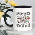 Taza de café de cerámica de Halloween con diseño de gatos fantasmas lindos, asa negra, oficina - 301-400ml / Estilo 5