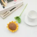 Handgemachte gehäkelte Sonnenblume künstliche Blume Heimdekoration Tischornament Geschenk. - Gehäkelte Sonnenblume