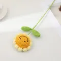 Handgemachte gehäkelte Sonnenblume Strickblume Variante Stück für schöne Zimmer Deko - Garn Smiley