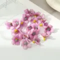 Artificial silk mini flower heads for DIY crafts, clothing decoration and gift box packing. - Peach Pink