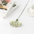 Artificial 5-fork plastic baby's breath fake flower for green pastoral home decor. - Purple
