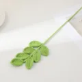 Handgefertigter Häkel-Grünblattzweig, süße Strickpflanzen-Deko für Heimblumenarrangements. - Wollenes Grünes Blatt