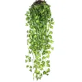 Artificial hanging ivy plant in basket for home, wall and ceiling decoration use. - Sweet Potato Leaf