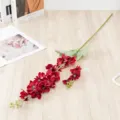Artificial red delphinium flower branch for home decor, wedding party and floral arrangement. - Red