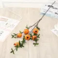 Künstlicher Granatapfelzweig Deko Frucht Simulationspflanze Fotografie Requisite Variante - 6-Kopf Granatapfel (Gelb)