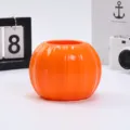 Orange pumpkin plastic vase, shatterproof flower pot for home decor and floral arrangements. - Pumpkin Pot