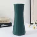 Nordic style dark green geometric plastic vase, perfect for home desktop decor and flowers. - Slender Waist Vase Blue