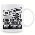 White ceramic coffee mug with fun dartboard print and text, perfect for office and daily use. - Dartboard Slogan