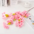 Artificial pink cherry blossom branch fake flowers for home decor and wedding design - Deep Pink