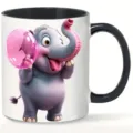 Niedlicher Cartoon-Elefant Keramik Kaffeetasse, ideal für Büro und Alltag, Detailansicht. - 301-400ml / Cartoon Elefant