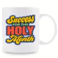 White ceramic coffee mug with retro motivational text print, perfect for office and daily use. - 301-400ml / Style 5