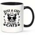 Taza de cafe de ceramica con asa negra bonito diseno de gato taza de te de oficina regalo - Estilo 10