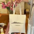Bolso tote de lona con estampado de Filadelfia, práctico y elegante para uso diario cotidiano. - Estilo Horizonte de Filadelfia