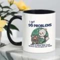 Ceramic coffee mug with cute bear print and funny quote, ideal for office or home use. - Design 3