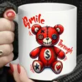 Weisser Keramik Kaffeetasse mit süssem Baeren Motiv, ideal fuer das Buero und Alltag. - Teddybär-Stil