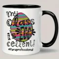 Taza de café de cerámica personalizada con asa negra, perfecta para profesores y oficina. - 301-400ml / Estilo de Huevo de Pascua