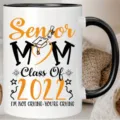 Taza de cafe de ceramica con impresion de texto de graduacion, borde negro. - 301-400ml / Estilo Tema de Graduación