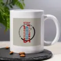 White ceramic coffee mug with inspirational quote print, perfect for office and home use daily. - 301-400ml / Style 6