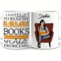 Custom printed ceramic coffee mug for office use, personalized text design white cup gift. - 301-400ml / Style 8