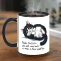 Keramik Kaffeetasse mit süßem Smokingkatzen-Design und lustigem Spruch, ideal für Büro und Alltag. - 301-400ml / Stil 5