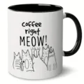 Taza de café de cerámica con bonita ilustración de gato, ideal para la oficina y el hogar. - 301-400ml / Estilo 7