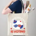 Borsa tote in tela casual, borsa a tracolla con stampa grafica personalizzata, borsa shopping. - 42cm*35cm / Stile gatto con slogan politico