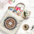 Segeltuch Tragetasche mit Mandala Muster, lässige Schultertasche für Alltag und Geschenke. - 42cm*35cm / Mandala-Druck