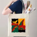 Lässiger Canvas Shopper mit stilvollem Wal-Kunstdruck, ideal für den täglichen Gebrauch. - 42cm*35cm / Wal-Druck