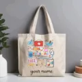Borsa shopper in tela personalizzata per tecnico di farmacia estetica casual borsa regalo - Modello 6
