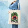 Freizeittragetasche aus Leinen mit coolem Football-Grafikdruck, ideal für den Alltag und Einkauf. - 42cm*35cm / Rugby-Themen-Druck