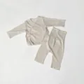 Baby katoen lang mouw top en broek set, comfortabele kleding outfit voor pasgeborenen. - 66cm / Bovenstuk en onderstuk / Gekleurde Stippen
