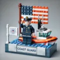 Coast Guard building blocks set with minifigure boat brick US flag toy display ornament model - Coast Guard