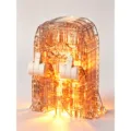 Glowing transparent ghost building block toy with lights, DIY brick model for Halloween decor. - 196 Particles / Ghost with Light