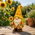 Sunflower gnome building blocks figurine, creative artist desk decoration for home display. - Universal Color Box / Van Gogh's Sunflowers