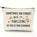 Canvas Kosmetiktasche mit Spruch Reißverschluss Kulturbeutel für Reisen Make-up Tasche. - Stil 7