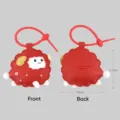 Roter Leder Schaf Schlüsselanhänger Tasche Anhänger, niedliches Design, tolles Geschenk. - Rotes Schaf
