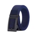 Ceinture Toile Boucle Automatique Homme Bleu Nylon Tissé Respirant Mode Casual Taille - 3018 Bleu