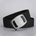 Ceinture Noire En Toile Homme Boucle Automatique Tissée Respirante Mode Tendance - 3019 noir