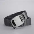 Ceinture Toile Grise Homme Boucle Automatique Nylon Tressé Respirant Mode Tendance - 3019 gris