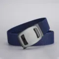 Ceinture homme toile bleue boucle metal automatique ceinture tressee nylon style chic mode - 3019 Bleu