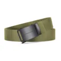 Ceinture tactique pour homme en toile avec boucle automatique noire en alliage vert armée. - 3028 Vert