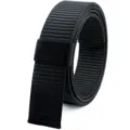Ceinture en nylon noir pour homme sangle tissée tactique décontractée usage quotidien - Sangle de Remplacement F07 (Sans Boucle)