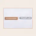 Sello de goma de madera largo retro diseño de borde vintage scrapbooking papelería - Moteado / 65x14mm