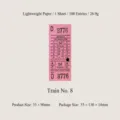 Vintage ticket sticker memo pad for journaling scrapbooking crafts 100 sheets pack - Train No. 8